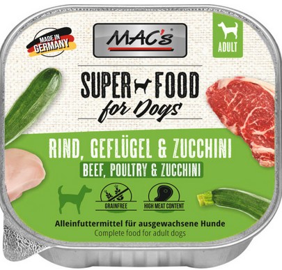 Macs Dog Rind+Geflügel+Zucchini 150g Macs Dog Rind+Geflügel+Zucchini 150g