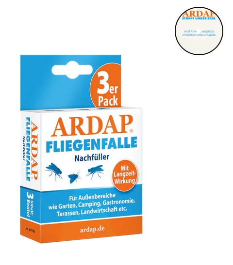ARDAP Fliegenköder Nachfüllpackung 3er ARDAP Fliegenköder Nachfüllpackung 3er