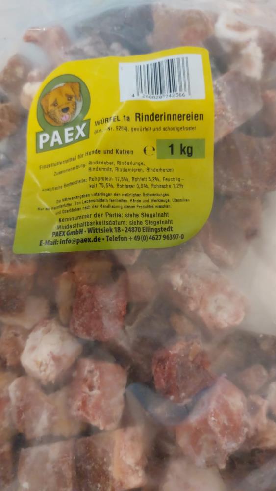 Rinder Innereien Mix Würfel 1,0 kg Rinder Innereien Mix Würfel 1,0 kg