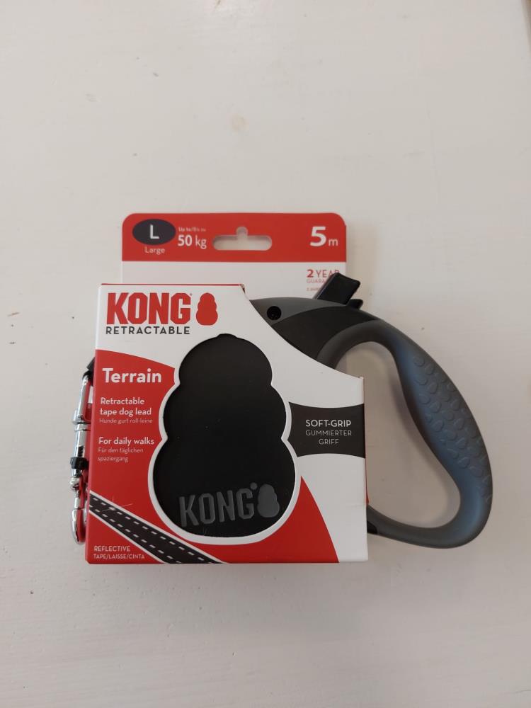 KONG Retractable Leash Terrain black L (5m/50kg) )