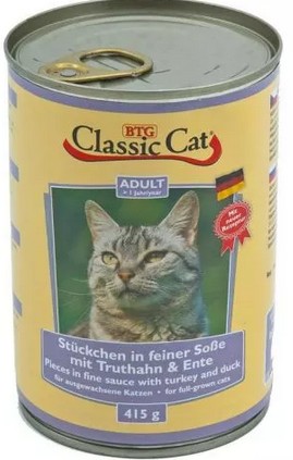 Classic Cat Truthahn+Ente 415g Classic Cat Truthahn+Ente 415g