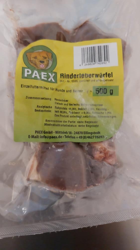 Rinder Leber Würfel 500 gramm Rinder Leber Würfel 500 gramm