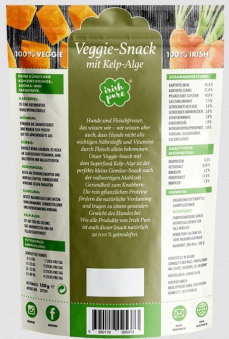 Veggie-Snacks mit Kelp-Alge einzeln