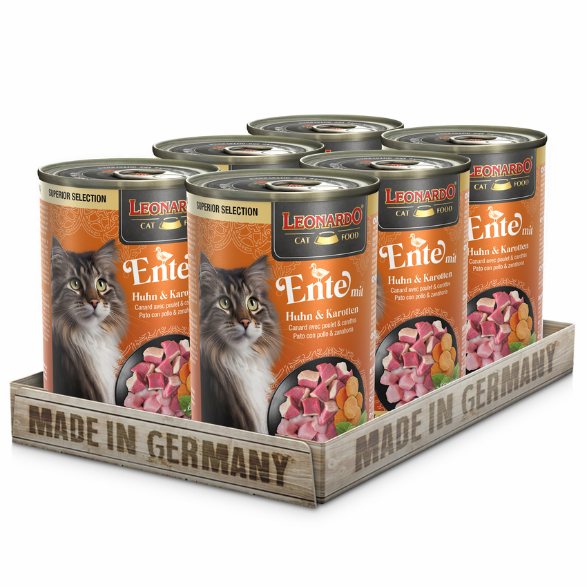 LEONARDO Ente mit Huhn & Karotten 400 gramm