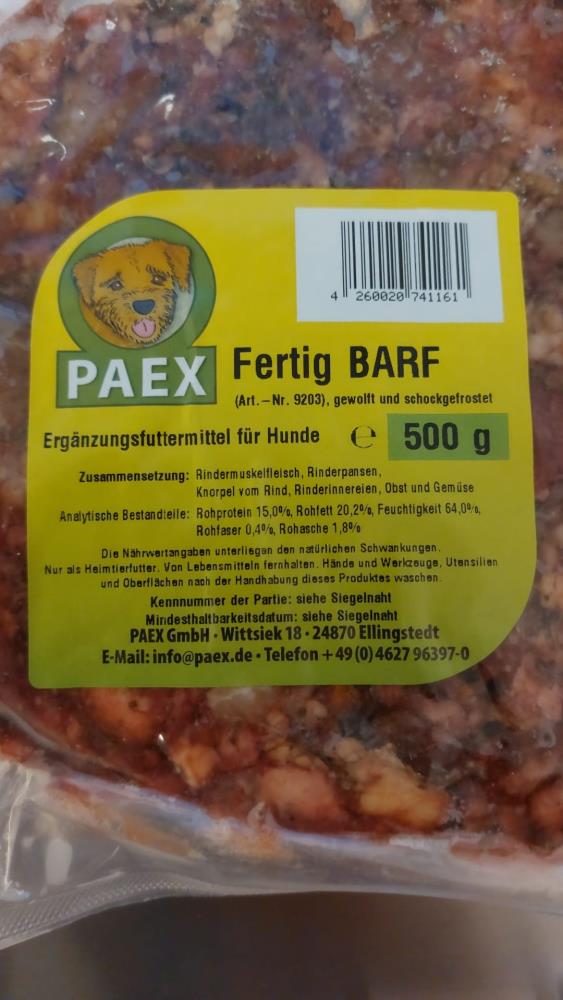 Fertig BARF Rind 500 gramm Fertig BARF Rind 500 gramm