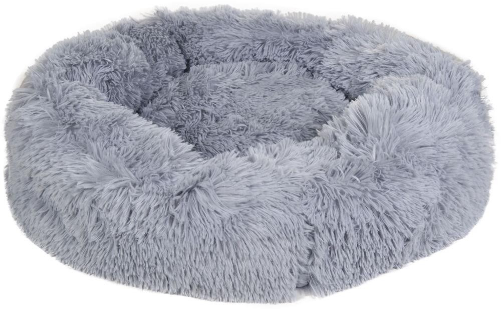 HKM Hundebett Fluffy - hellgrau -  70 cm x Höhe 25 cm