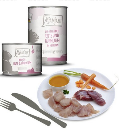 MjAMjAM DUO Ente+Hühnchen+Möhrchen 400g MjAMjAM DUO Ente+Hühnchen+Möhrchen 400g
